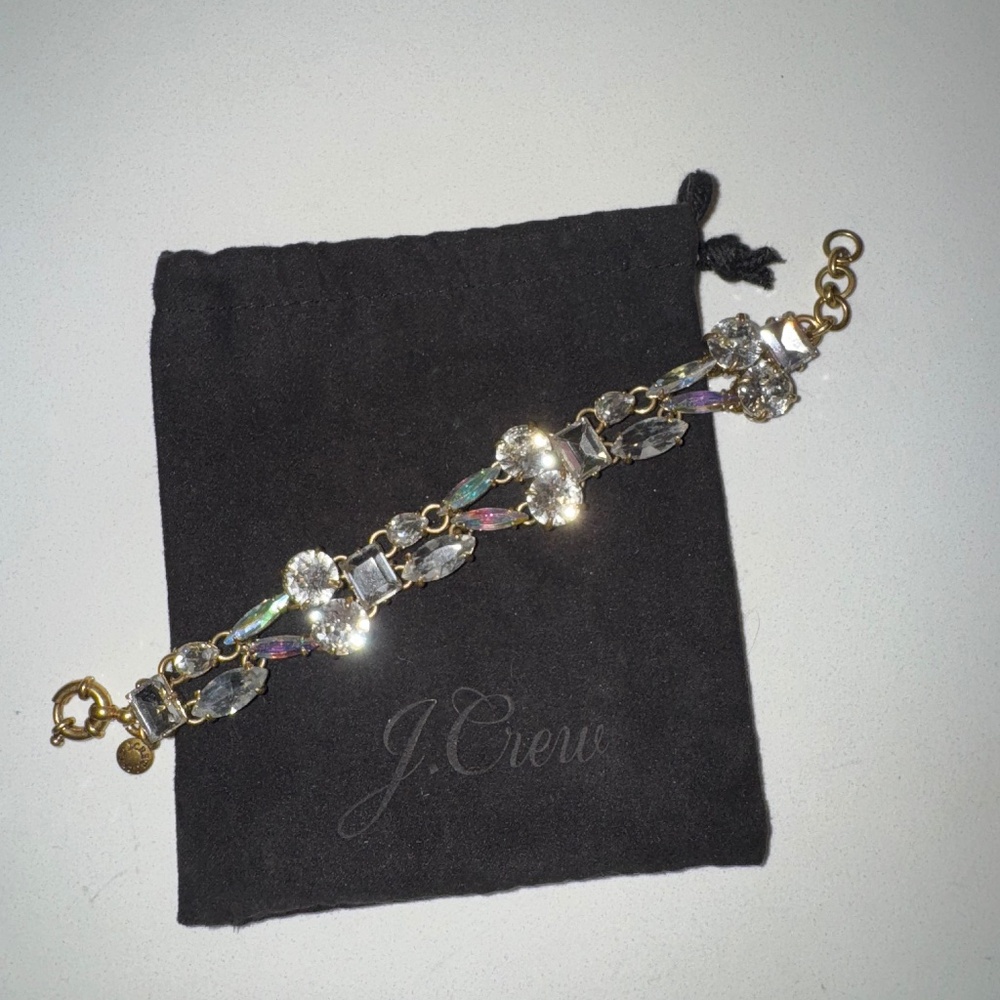 J Crew Bracelet with clear stones